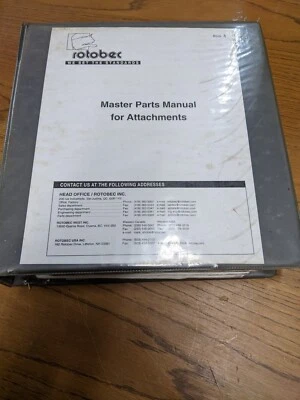Manual de piezas Rotobec Master para accesorios Foto 1 de 4