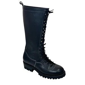EMBOSSY Men's Logger Lace Up Boots Vibram Sole Motorcycle New Size 41/8 - Picture 1 of 14
