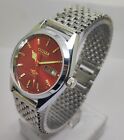 Citizen Automatic Vintage Red Dial Classy Men's Wrist Watch Free Shipping