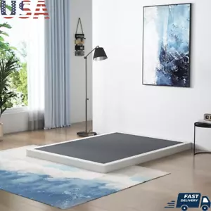 4 Inch Heavy Duty Box Spring Full Bed Metal Frame Non Slip Easy Assembly New - Picture 1 of 7