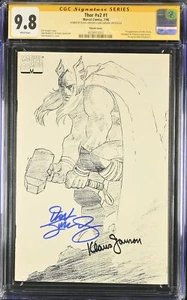 * THOR #1 (1998) CGC 9.8 Sketch Variant Signed Jurgens Janson (4528912003) * - Picture 1 of 2