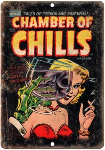 Chamber of Chills Magazine Comic Book Art 12" x 9" Reproduction Metal Sign J23 - Picture 1 of 1