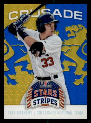 2015 USA Baseball Stars and Stripes Crusade Blue #89 Tate Matheny - NM-MT - Image 1 of 2