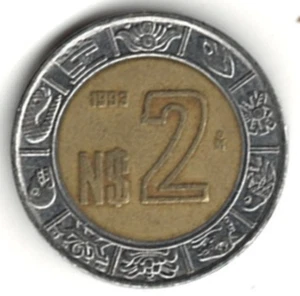 2005 Mexicano 2 pesos ~ BIMETÁLICO ~ LO CALIFICAS ~ POR FAVOR MIRA EL ESCANEO stk 000 - Imagen 1 de 4