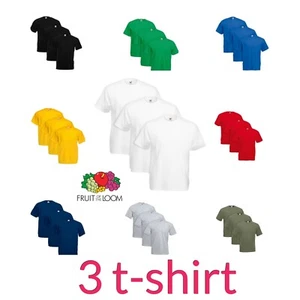 3 T-Shirt Fruit of the Loom Magliette Colorate Mezza Manica – Personalizzabili! - Foto 1 di 20