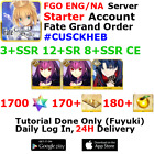[ENG/NA][INST] FGO / Fate Grand Order Starter Account 3+SSR 170+Tix 1740+SQ #CUS