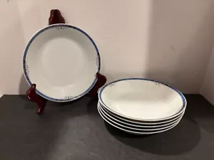 Set of 6 Porcelaine de Sologne Limoges Alhambra Blue 7" Salad Bowls - Picture 1 of 4