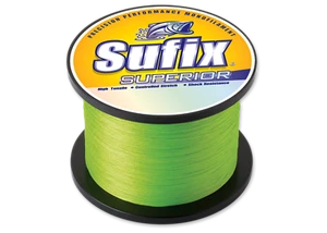 2 Spools Sufix Superior Mono Line, 25 Lb., 1070 Total Yds, Hi-Vis Yellow - Picture 1 of 1