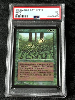 Magic the Gathering Beta Kudzu Limited Edition PSA EX - Image 1 of 2