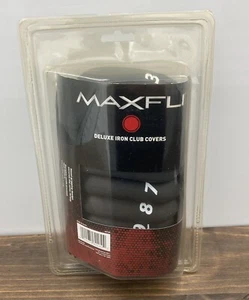 Maxfli Deluxe Iron Golf Club Covers Black (MX189) Neoprene Genuine 3-SW - Picture 1 of 4