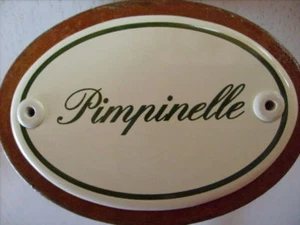 Kräuterschild Kräuterstecker Pflanzschild Emaille Emailschild Pimpinelle 25cm - Bild 1 von 1