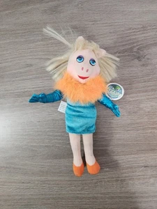 Vintage Miss Piggy Muppets Nanco Stofftier Plüsch blau Kleid orange Boa 12 Zoll - Bild 1 von 16