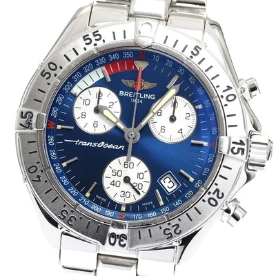 Reloj de cuarzo para hombre Breitling Transocean A53340 cronógrafo esfera azul_904378 Foto 1 de 4
