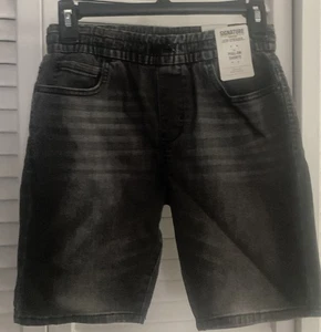 Boy’s Signature Gold Levi Strauss Pull On Black Denim Shorts. SZ Large - Picture 1 of 2