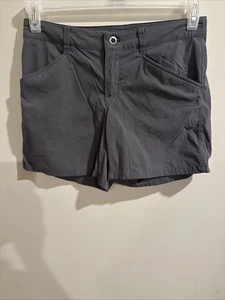 Patagonia Shorts Womens Size 2 Gray Solid Quandary Nylon Stretch Hiking Gorpcore - Picture 1 of 10