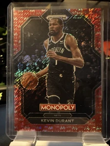 2022-2023 Panini Prizm Monopoly Kevin Durant Red Money Shimmer/100 redes - Imagen 1 de 2