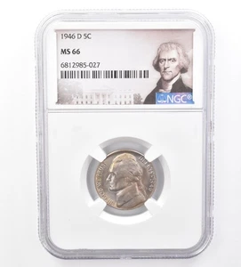 1946-D Jefferson Nickel MS66 NGC Beautiful Tone *1551 - Picture 1 of 3