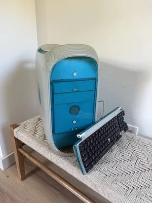 🍊Vintage 1998 Apple Power Mac G3 Desktop Computer Blue & White M5183 POWERS ON! - Image 1 of 4