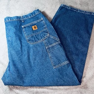 Carhartt Cargo Jeans 50x32 Latzhose Blau B13 DST 3I - Bild 1 von 12