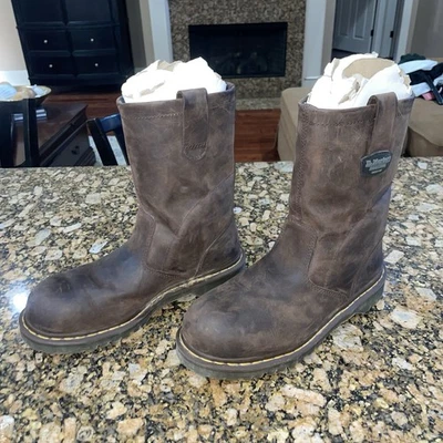 Doc Martens Industrial Steel Toe Work Slip On Leather Boots Men’s Size 11 - Image 1 of 4