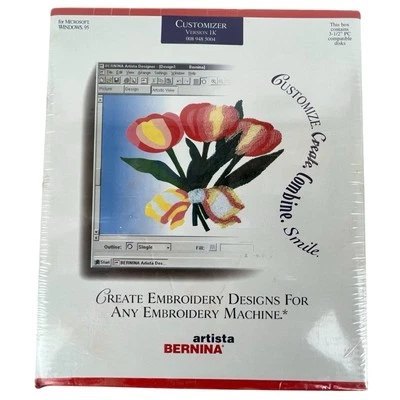 Bernina Artista Embroidery Software Kit Microsoft 95 Customizer Version 1 K NEW - Image 1 of 4