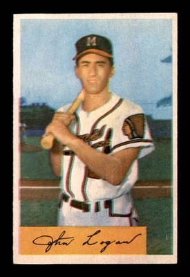 1954 Bowman #80 Johnny Logan   EXMT X3572076 - Image 1 of 3