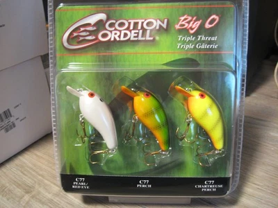 COTTON CORDELL LURES 3 Pack Cotton Cordell 2" Big O Fishing Lures - Most Productive Colors PK3CC2
