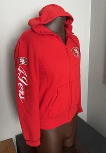 Sudadera con capucha para mujer pequeña NFL San Francisco 49'ers "Team Apparel" YKK cremallera completa - Imagen 1 de 9