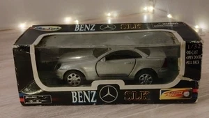 Mercedes Benz SLK Die Cast Car 1/32 Silver Model Pull Back Open Door Collectible - Picture 1 of 7