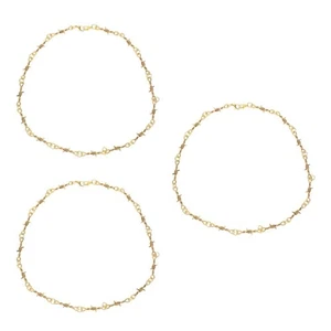 3 Pack Punk Chain Barbed Wire Necklace Choker Jewelry Adjustable - Picture 1 of 12