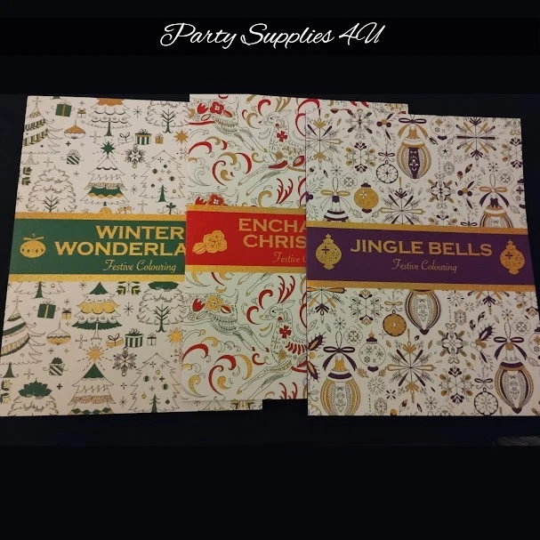 Christmas Adult Colouring Book/Winter Wonderland/Jingle Bells/Enchanted/Relaxing