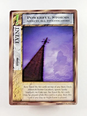 Powerful Storms - Mythos CCG card (1996 Chaosium) Event, Cthulhu Lovecraft - Image 1 of 2