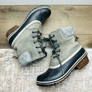 Stivali invernali Sorel Slimpack II pizzo grigio nero donna 6 - Foto 1 di 10