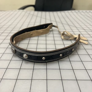 Reproducción Western/Medieval/Rein Faire Negro Tachonado Sombrero Banda, Ajustable - Imagen 1 de 11