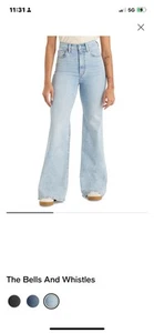 Levi's Ribcage Bell High Rise Flare Leg Jeans in Light Blue Size 26 - Picture 1 of 5