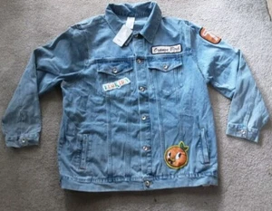 Walt Disney World Vault Collection 50 Denim Orange Bird Denim Jean Jacket Sz XL - Picture 1 of 9