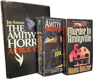 Amityville Horror /Murder /Evil Escapes (HC +Paperback) book lot, Jay Anson, VTG - Picture 1 of 15