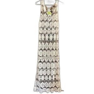 NWT Breeze Ever Women's L Full Length Maxi Wide Knit Lightweight Beach Cover Up - Picture 1 of 9