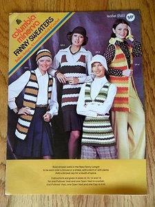 Fanny Sweaters to Knit & Crochet Columbia-Minerva #2583 4 Designs 1974 - Picture 1 of 2