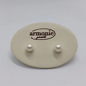 ARMONIE GIOIELLI Pendientes Perla Blanco y Oro Blanco 18Kt P.4,5 -5 MM (0536) - Imagen 1 de 11