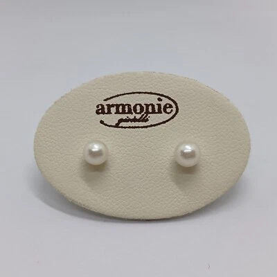 ARMONIE GIOIELLI ORECCHINI CON PERLA BIANCA E ORO BIANCO 18Kt  P.4,5-5 mm (0536) - Immagine 1 di 4