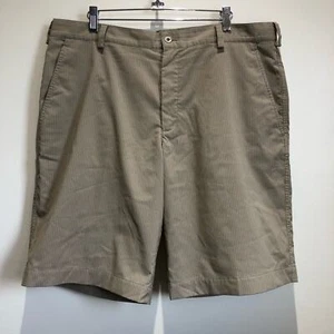 Nike Golfshorts Herren 36 Fit Dry Performance Stretch Logo Khaki Weiß Gestreift - Bild 1 von 14