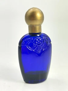 Vintage Avon Mesmerize Perfume Glass Bottle Embossed .125oz 4ml 2.5" Blue Cobalt - Picture 1 of 9