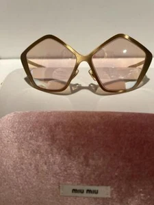 Occhiali da sole Miu Miu Donna oro spazzolato, ottime condizioni usati - Foto 1 di 6