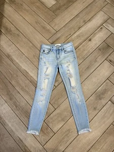 KanCan Jeans Damen Größe 5 Skinny Used-Look Stretch helle Waschung Denim - Bild 1 von 8