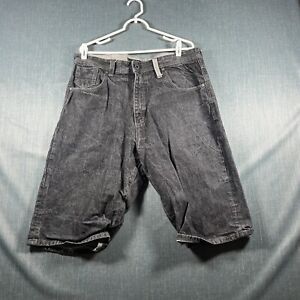 Sean John Mens Jean Shorts Size 36 Black Cotton 5 Pockets