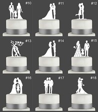 Statuetta torta cake topper matrimonio ripiani acrilico spina per torta figura bianca