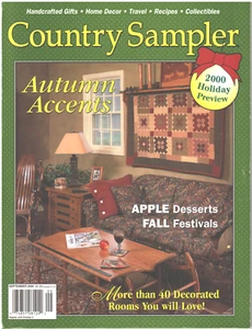 COUNTRY SAMPLER Magazine September 2000 Decorating Ideas Autumn Accents Holiday - Picture 1 of 1