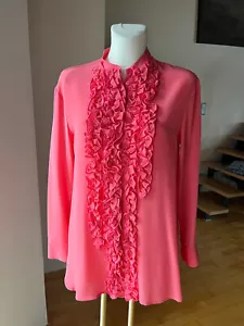 SLY 010 Bluse aus Seide NEU mit Rüschen pink Seidenbluse Gr. 36 S - Bild 1 von 5