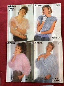 Vintage Original Patons High Society Eyelash Mohair Knitting Patterns   380.1.4 - Picture 1 of 13